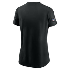 Nike Houston Texans Women's Crucial Catch Sideline Tri-Blend T-Shirt Black