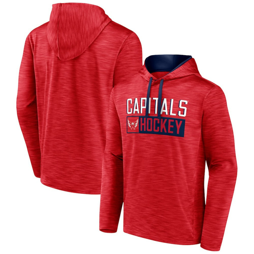 Washington Capitals Fanatics Close Shave Pullover Hoodie - Heather Red - NHL 5232463