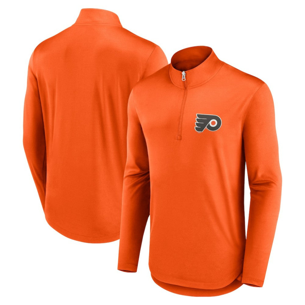 Philadelphia Flyers Fanatics Mock Neck Quarter-Zip Top - Orange - NHL 5232716