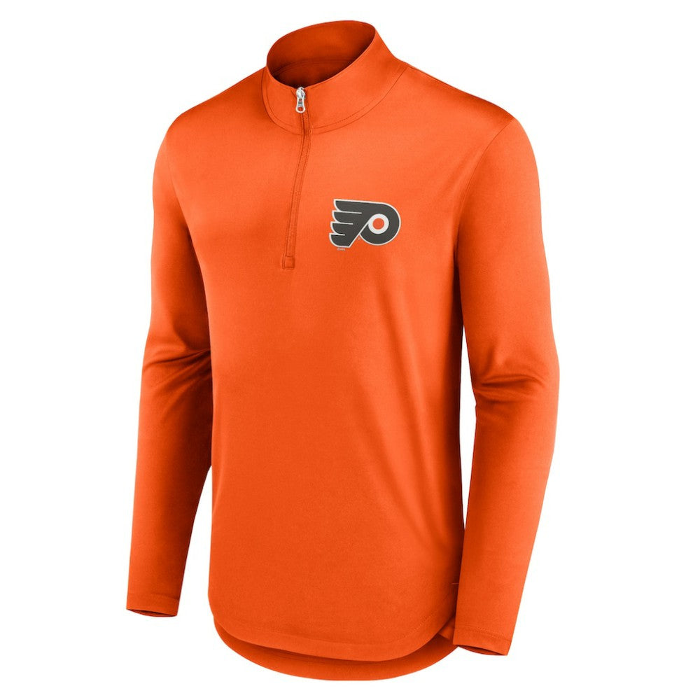 Philadelphia Flyers Fanatics Mock Neck Quarter-Zip Top - Orange - NHL 5232716