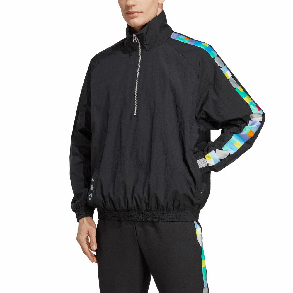 Peter Saville x Manchester United Half-Zip Pullover Jacket – Black - Adidas Discount