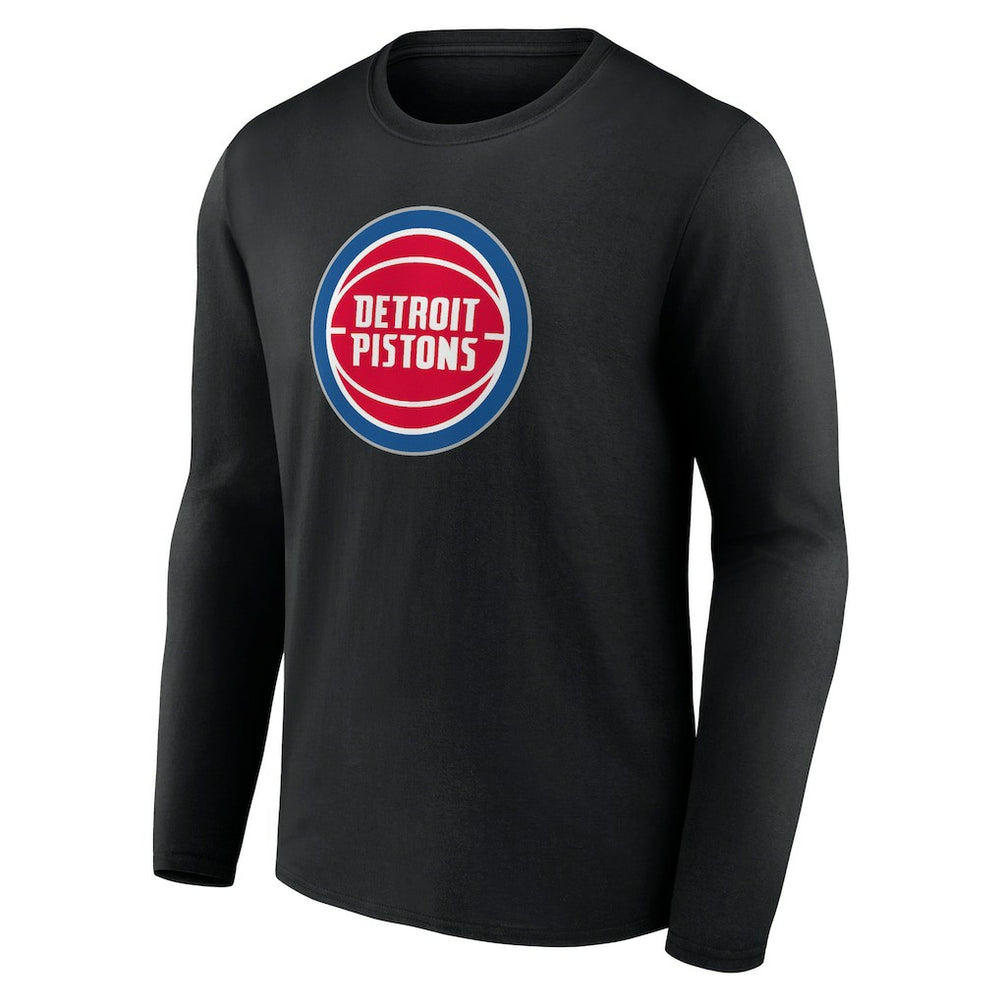 Detroit Pistons Primary Team Logo Long Sleeve T-Shirt Black