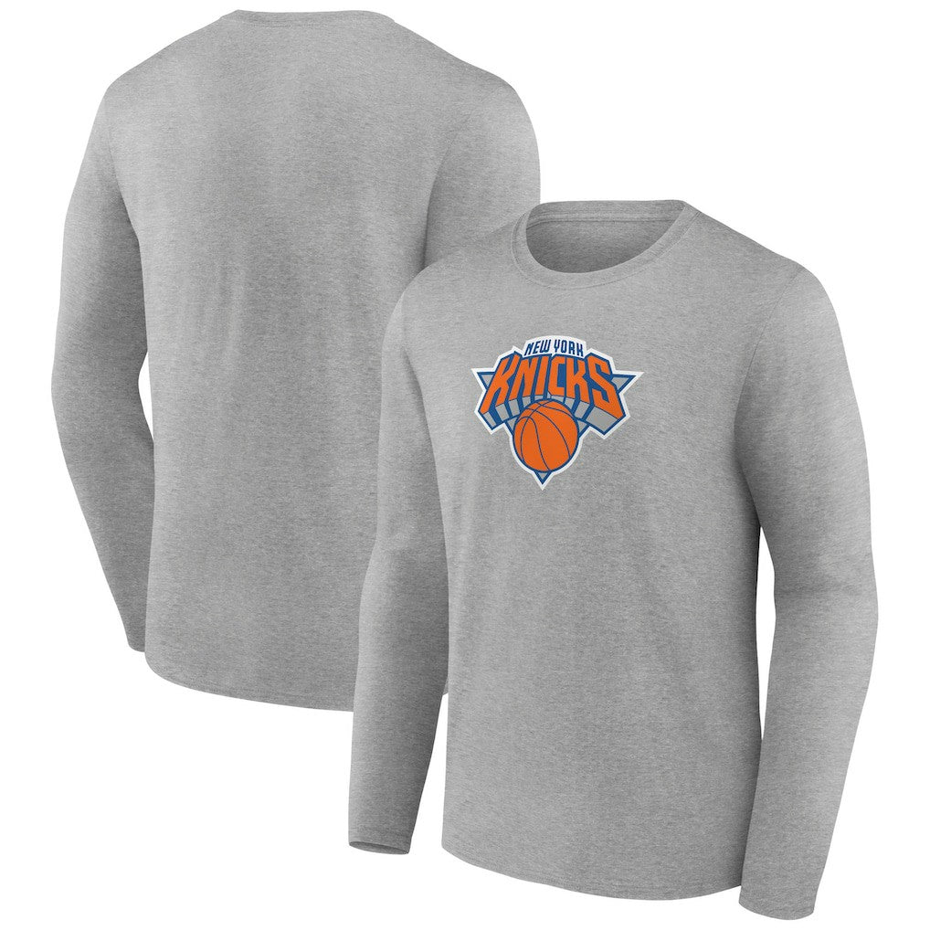New York Knicks Primary Team Logo Long Sleeve T-Shirt Gray