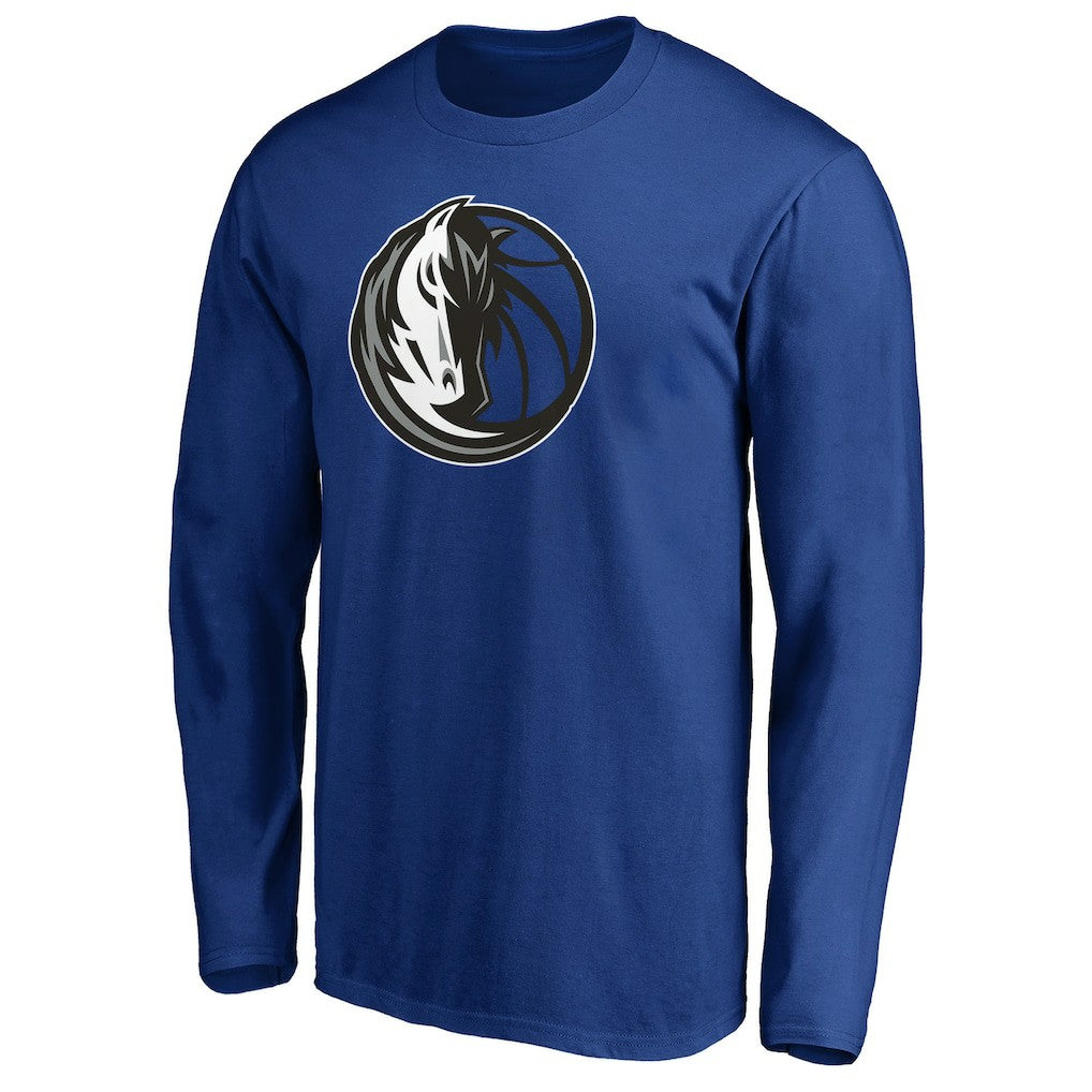 Dallas Mavericks Primary Team Logo Long Sleeve T-Shirt Blue