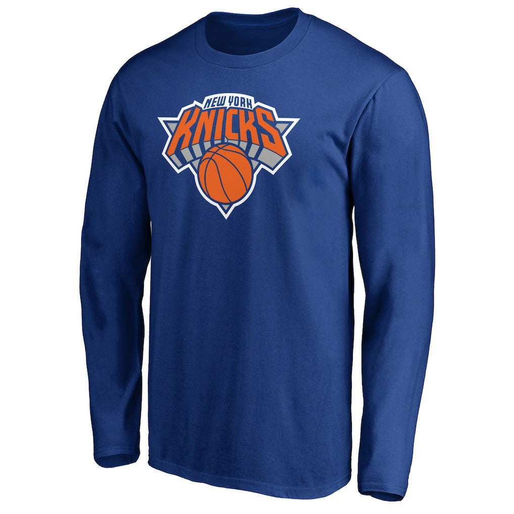 New York Knicks Primary Team Logo Long Sleeve T-Shirt Blue
