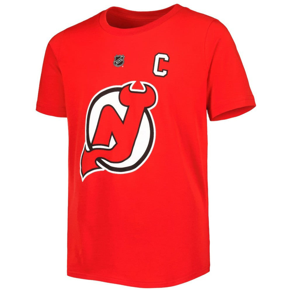 Nico Hischier New Jersey Devils Youth Player Name & Number T-Shirt - Red - NHL 5232959