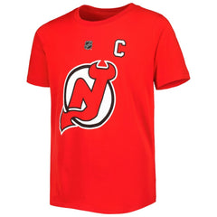 Nico Hischier New Jersey Devils Youth Player Name & Number T-Shirt - Red - NHL 5232959