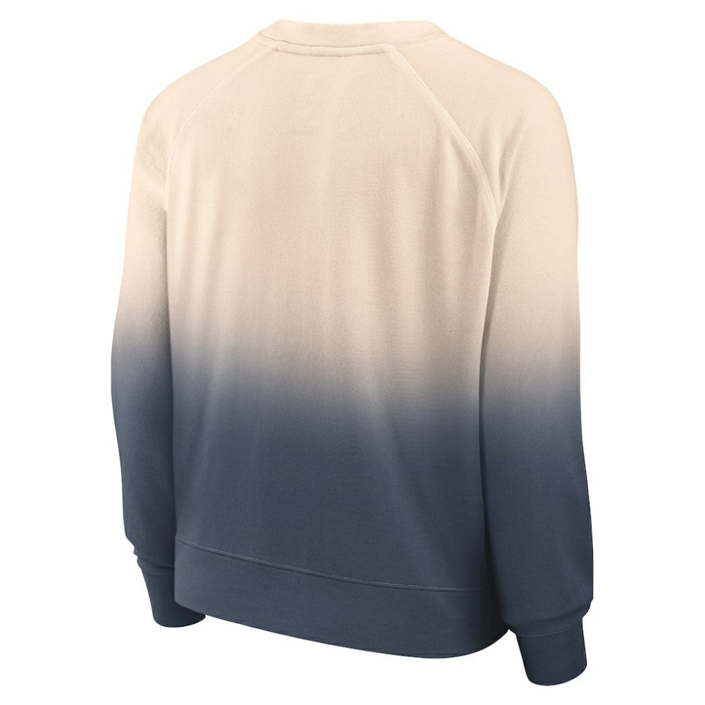 Houston Astros Fanatics Women's Luxe Lounge Arch Raglan Pullover Sweatshirt - Tan/Navy - Fanatics Lifestyle