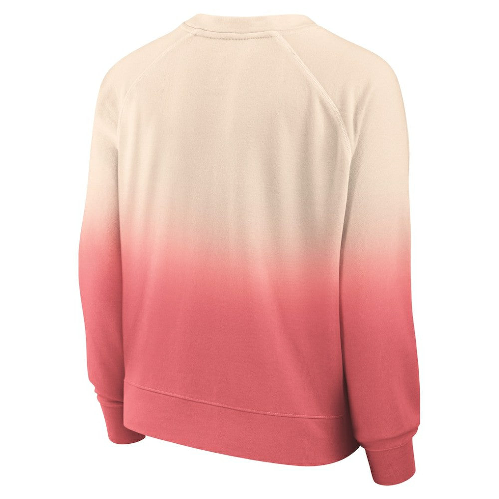 St. Louis Cardinals Fanatics Women's Luxe Lounge Arch Raglan Pullover Sweatshirt - Tan/Red - Fanatics Sale