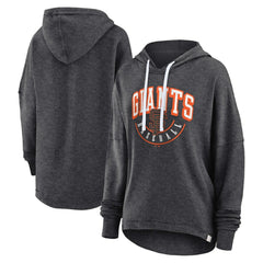 San Francisco Giants Fanatics Women's Luxe Pullover Hoodie - Heather Charcoal - Fanatics Sale