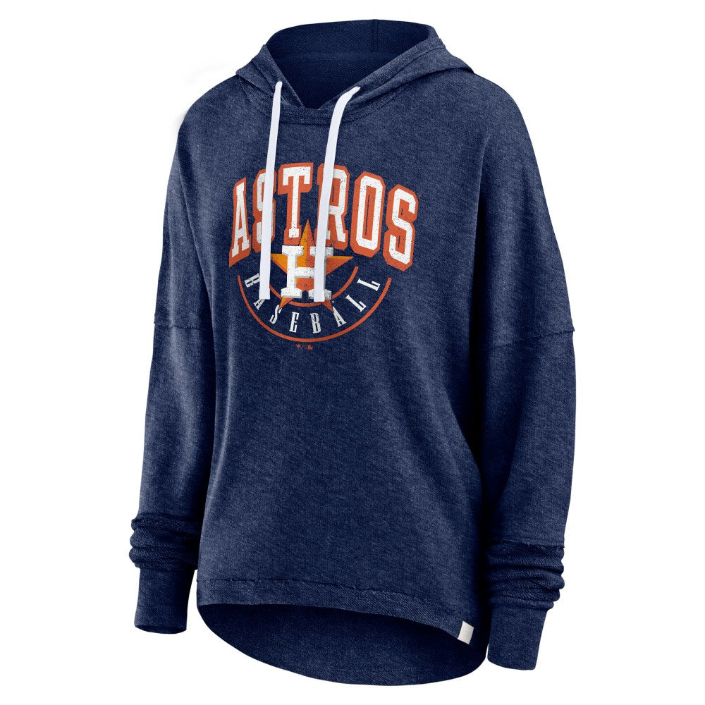 Houston Astros Fanatics Women's Luxe Pullover Hoodie - Heather Navy - Fanatics Lifestyle
