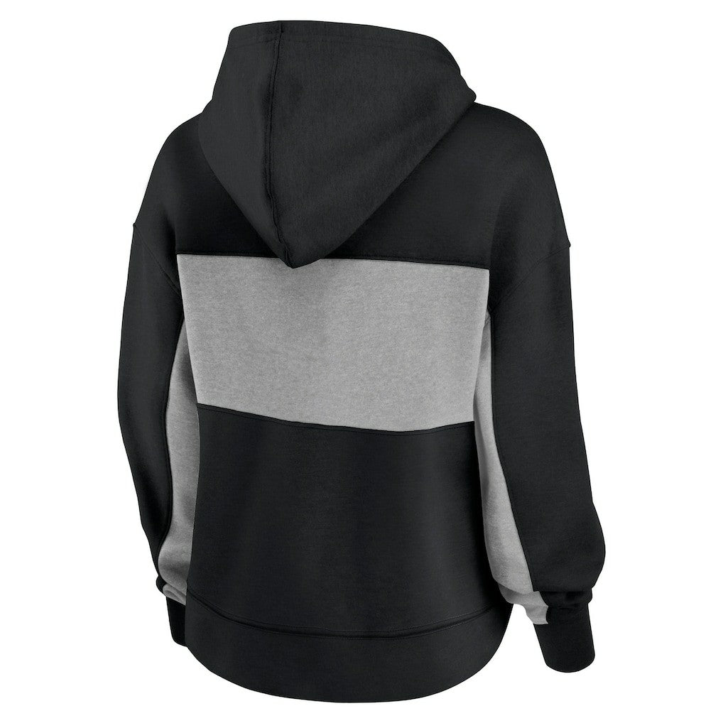 Fanatics Carolina Panthers Women's Filled Stat Sheet Lighweight Modest Crop Hoodie Black