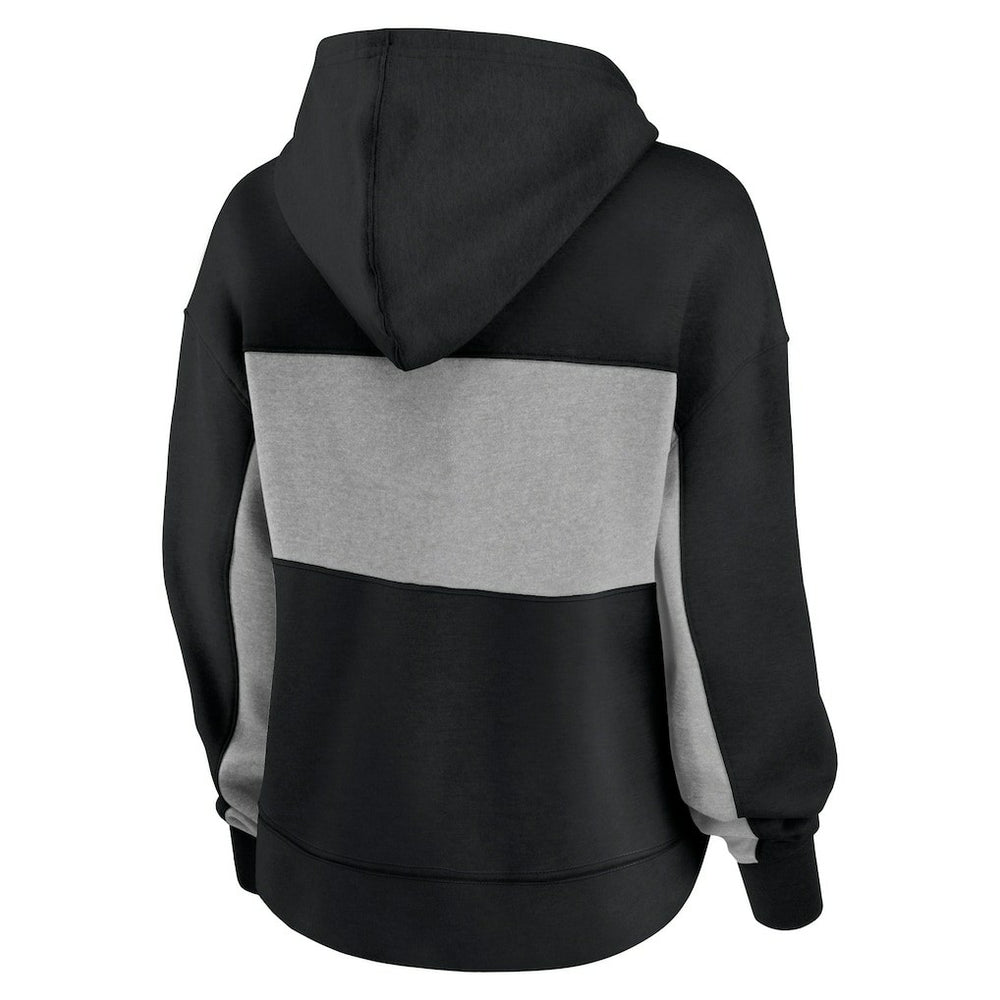 Fanatics Carolina Panthers Women's Filled Stat Sheet Lighweight Modest Crop Hoodie Black