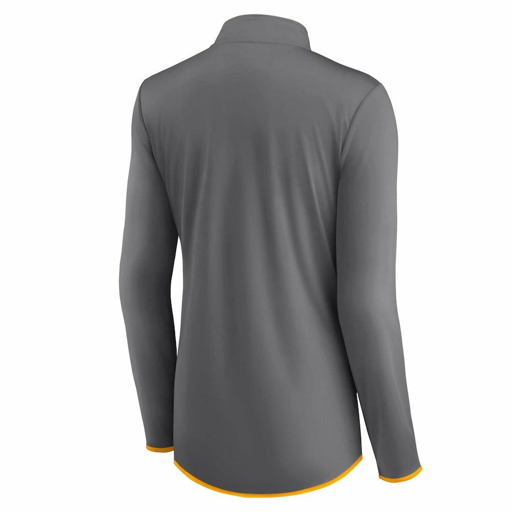 Los Angeles Rams Women's Adult Corner Long Sleeve 1/4 Zip Top Gray