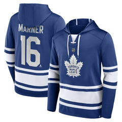 Mitch Marner Toronto Maple Leafs Fanatics Name & Number Lace-Up Pullover Hoodie - Blue - NHL 5234228