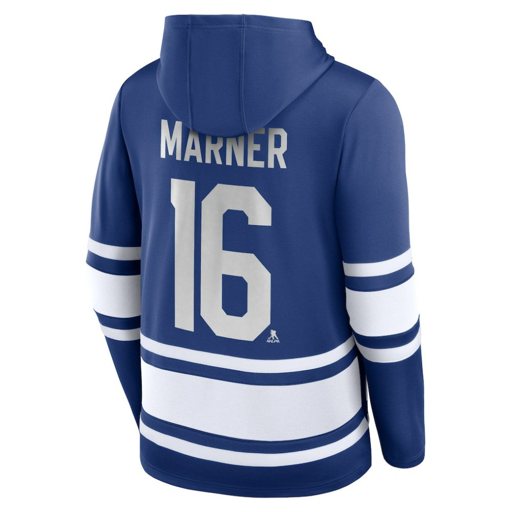 Mitch Marner Toronto Maple Leafs Fanatics Name & Number Lace-Up Pullover Hoodie - Blue - NHL 5234228