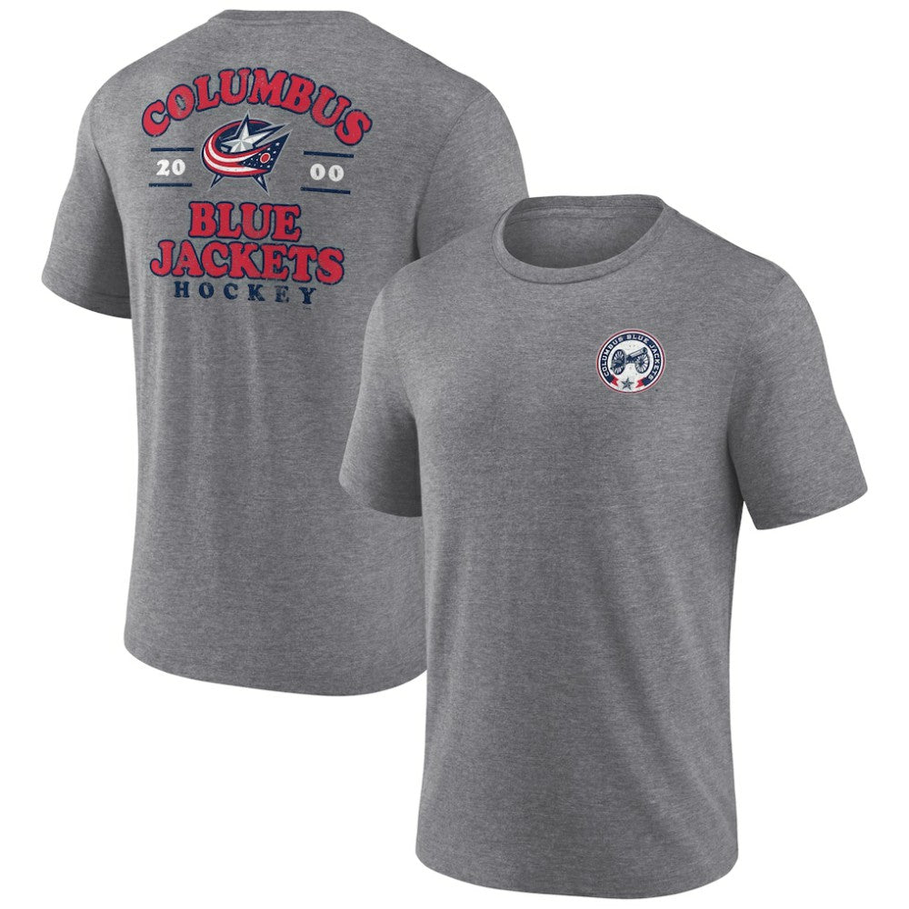 Columbus Blue Jackets Fanatics Winger Tri-Blend T-Shirt - Heather Gray - NHL 5236736