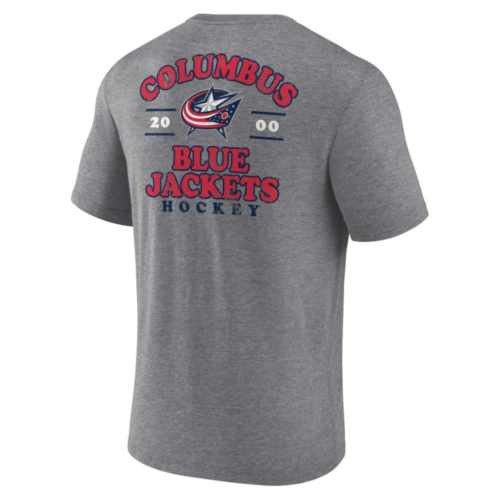 Columbus Blue Jackets Fanatics Winger Tri-Blend T-Shirt - Heather Gray - NHL 5236736