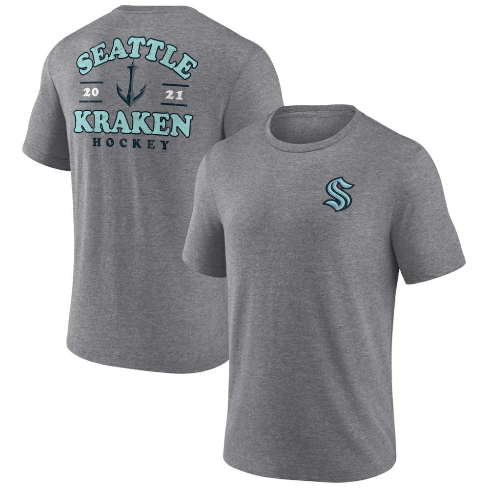 Seattle Kraken Fanatics Winger Tri-Blend T-Shirt - Heather Gray - NHL 5236741