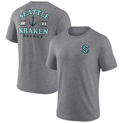 Seattle Kraken Fanatics Winger Tri-Blend T-Shirt - Heather Gray - NHL 5236741