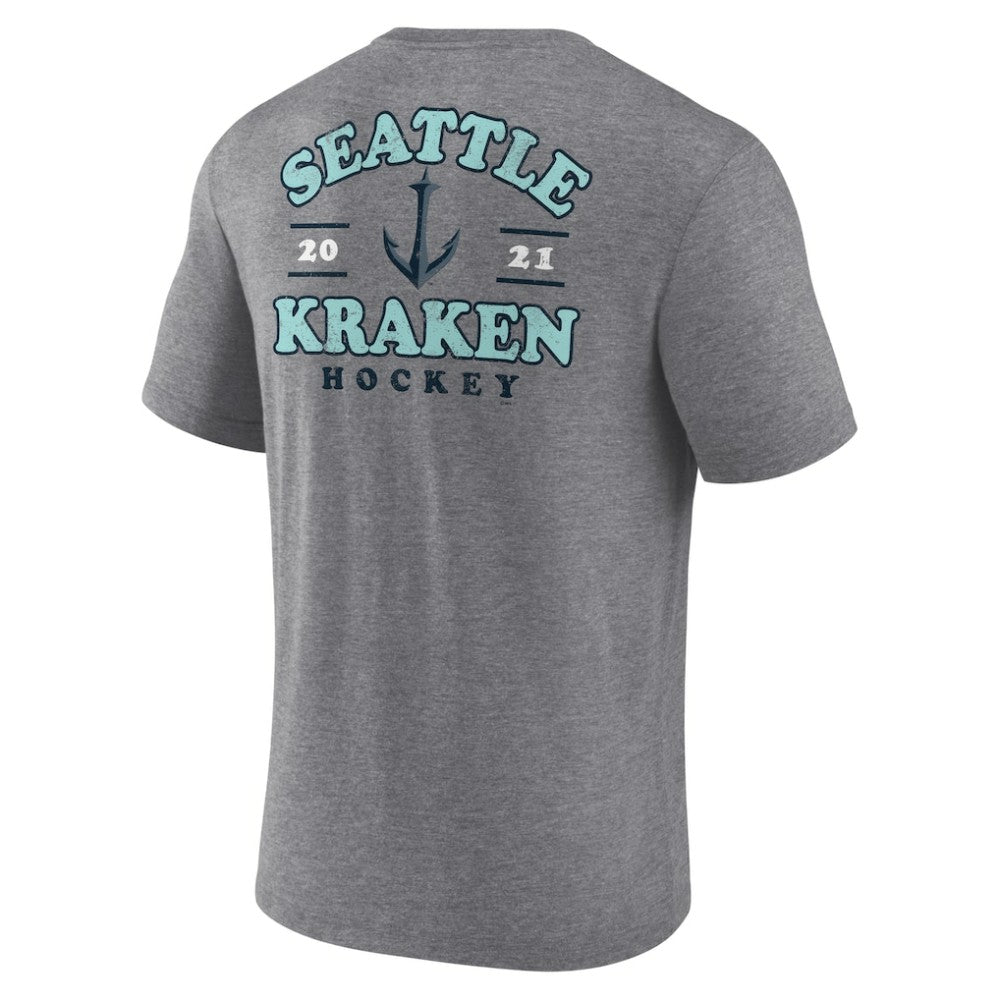 Seattle Kraken Fanatics Winger Tri-Blend T-Shirt - Heather Gray - NHL 5236741