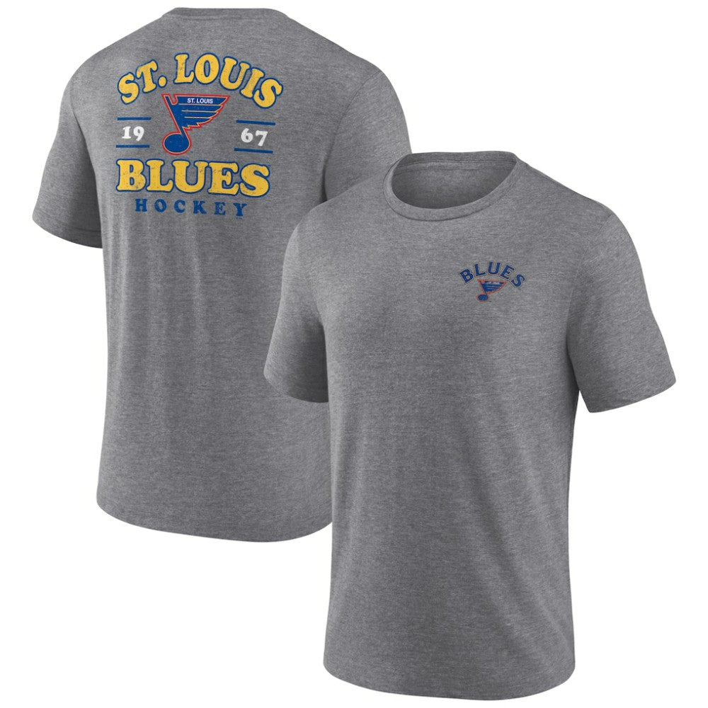 St. Louis Blues Fanatics Winger Tri-Blend T-Shirt - Heather Gray - NHL 5236767