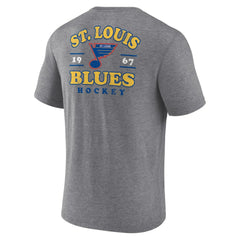 St. Louis Blues Fanatics Winger Tri-Blend T-Shirt - Heather Gray - NHL 5236767