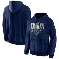 Seattle Kraken Fanatics Shoulder-To-Shoulder Raglan Pullover Hoodie - Heather Deep Sea Blue - NHL 5236795