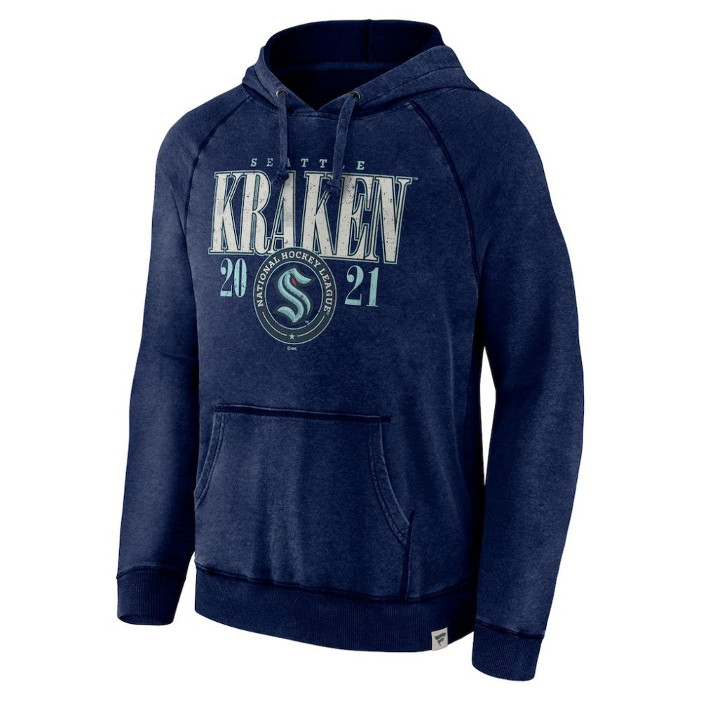 Seattle Kraken Fanatics Shoulder-To-Shoulder Raglan Pullover Hoodie - Heather Deep Sea Blue - NHL 5236795