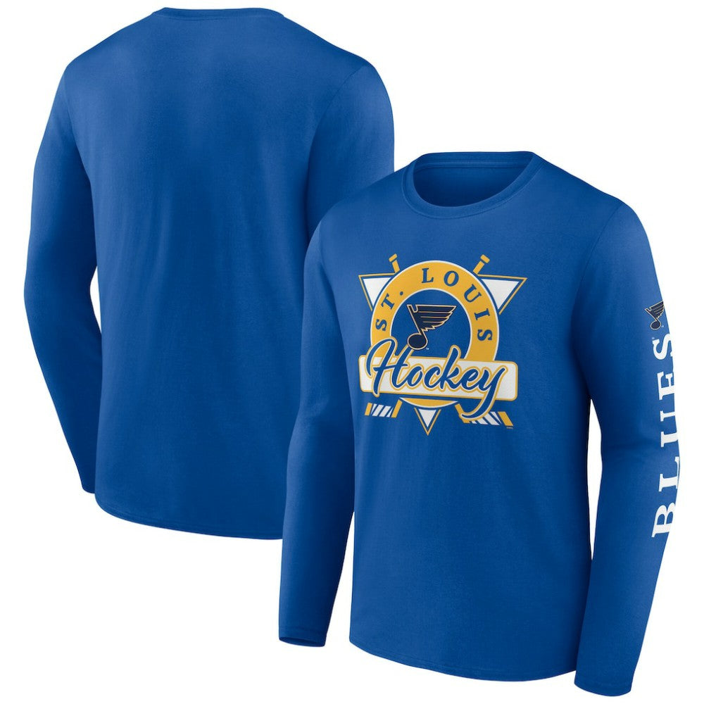 St. Louis Blues Fanatics Rinkside Long Sleeve T-Shirt - Blue - NHL 5236834