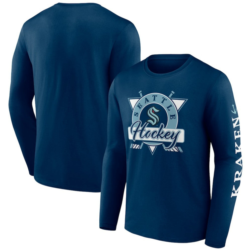 Seattle Kraken Fanatics Rinkside Long Sleeve T-Shirt - Deep Sea Blue - NHL 5236842