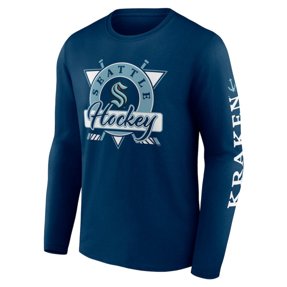Seattle Kraken Fanatics Rinkside Long Sleeve T-Shirt - Deep Sea Blue - NHL 5236842