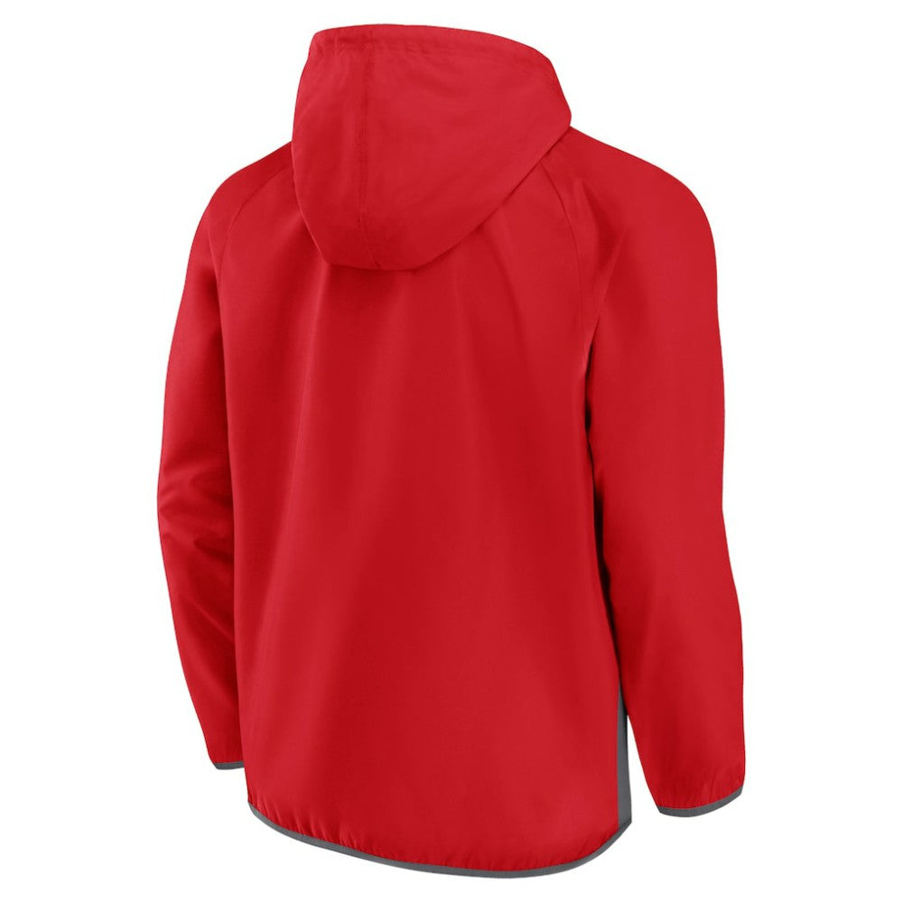Washington Capitals Fanatics Flagrant Foul Anorak Raglan Half-Zip Hoodie Jacket - Red - NHL 5236904