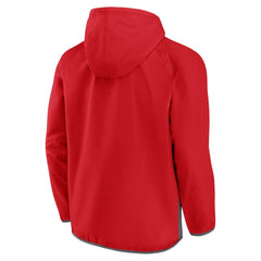 Washington Capitals Fanatics Flagrant Foul Anorak Raglan Half-Zip Hoodie Jacket - Red - NHL 5236904