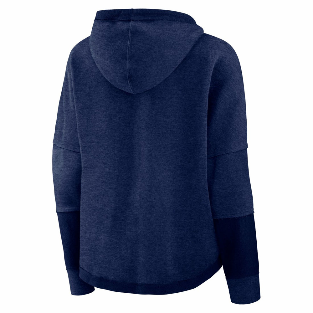Fanatics Tennessee Titans Women's Lightewight Modest Crop Lounge Helmet Arch Pullover Hoodie Navy