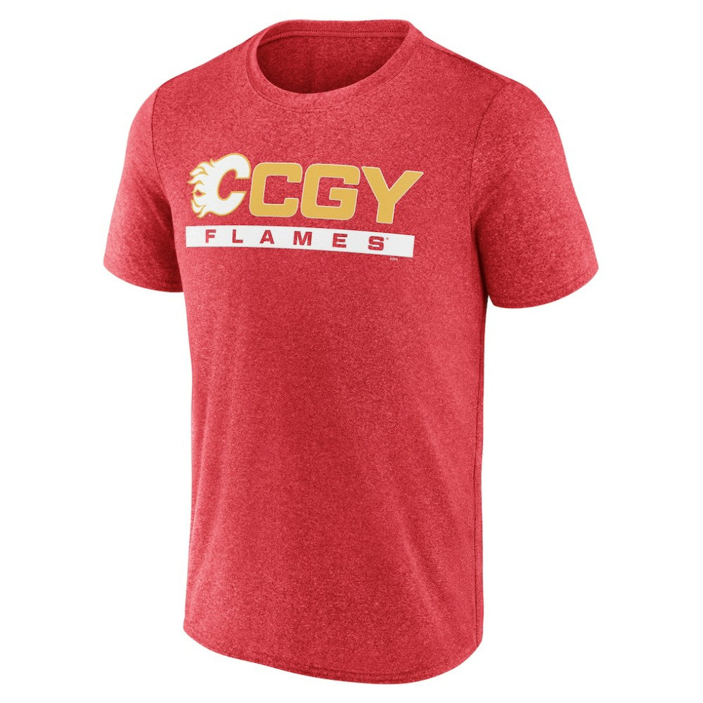 Calgary Flames Fanatics Playmaker T-Shirt - Heather Red - NHL 5237105