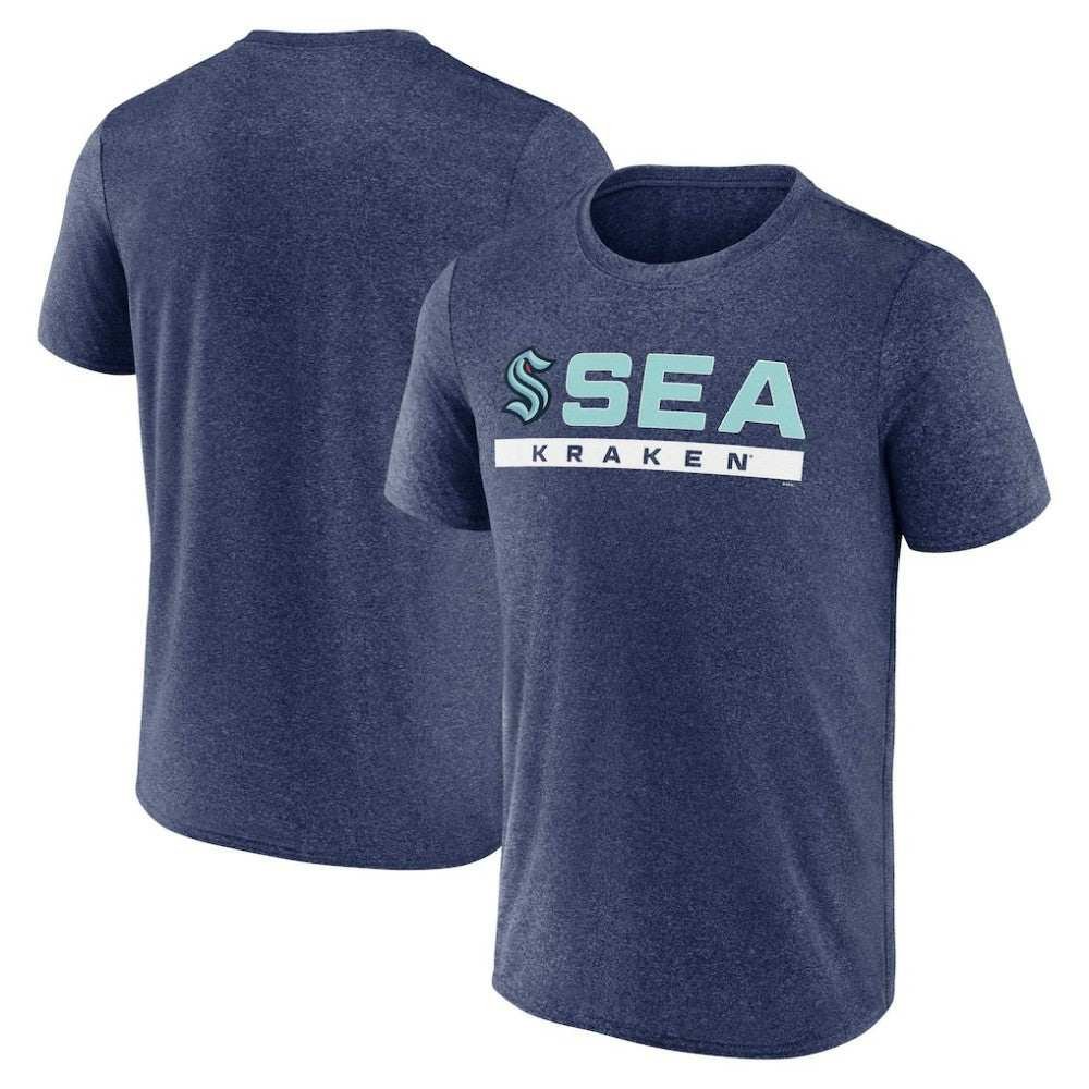 Seattle Kraken Fanatics Playmaker T-Shirt - Heather Deep Sea Blue - NHL 5237122