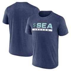 Seattle Kraken Fanatics Playmaker T-Shirt - Heather Deep Sea Blue - NHL 5237122