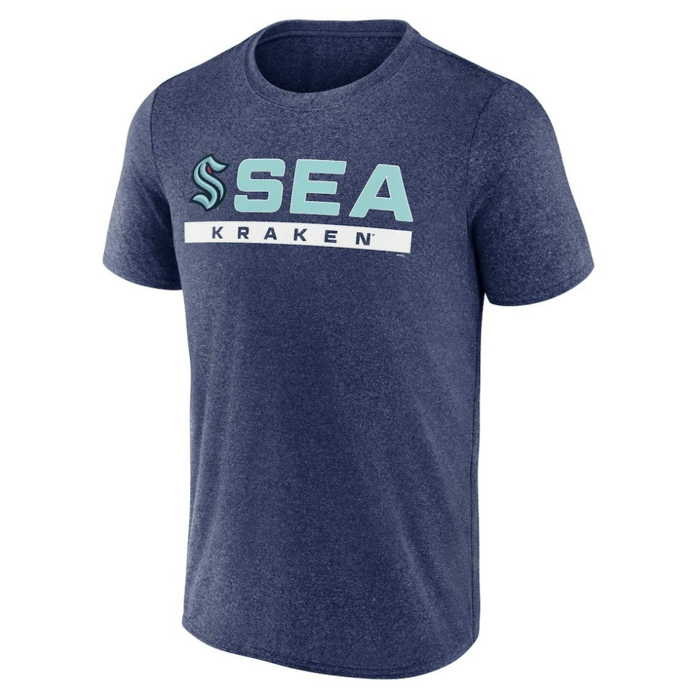Seattle Kraken Fanatics Playmaker T-Shirt - Heather Deep Sea Blue - NHL 5237122
