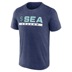 Seattle Kraken Fanatics Playmaker T-Shirt - Heather Deep Sea Blue - NHL 5237122
