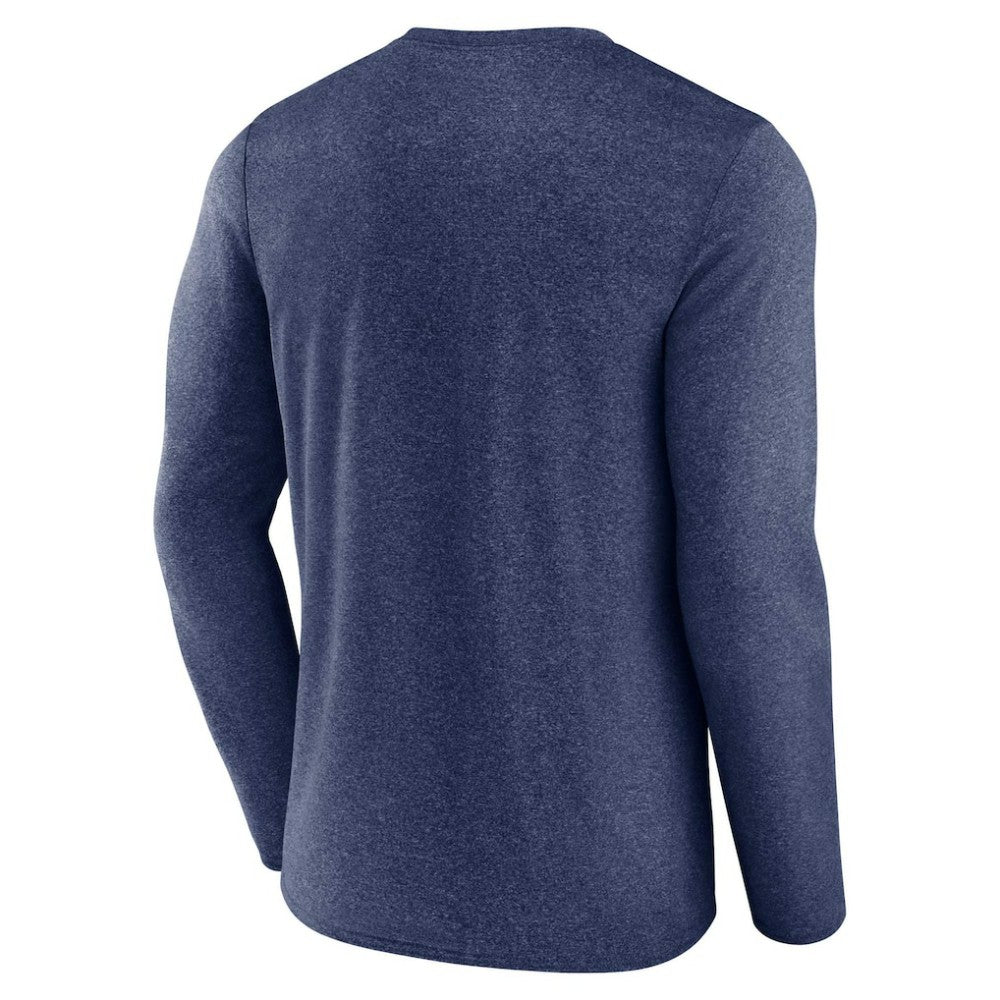 Seattle Kraken Fanatics Long Sleeve T-Shirt - Heather Deep Sea Blue - NHL 5237154