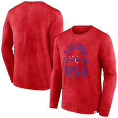 Washington Capitals Fanatics Keep The Zone Long Sleeve T-Shirt - Heather Red - NHL 5242362