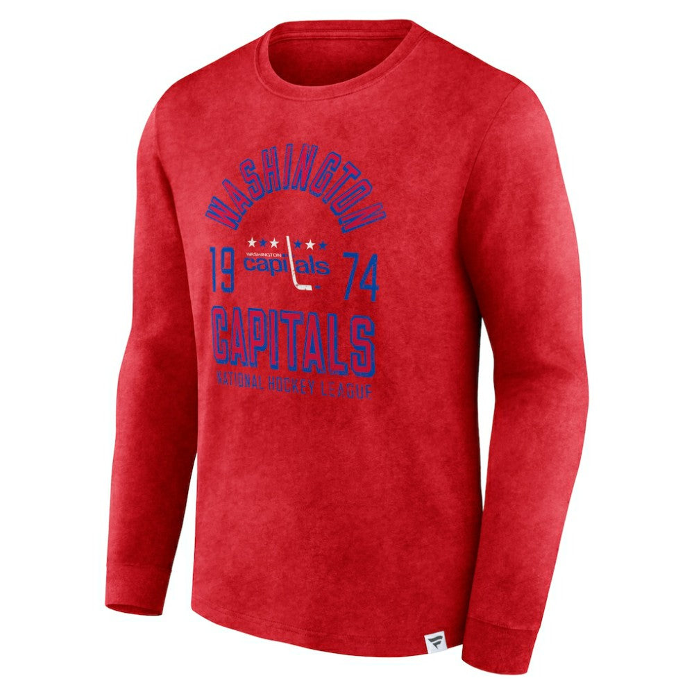 Washington Capitals Fanatics Keep The Zone Long Sleeve T-Shirt - Heather Red - NHL 5242362