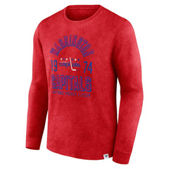 Washington Capitals Fanatics Keep The Zone Long Sleeve T-Shirt - Heather Red - NHL 5242362