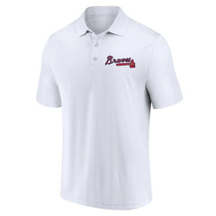Atlanta Braves Fanatics Two-Pack Logo Lockup Polo Set - Navy/White - Fanatics Lifestyle