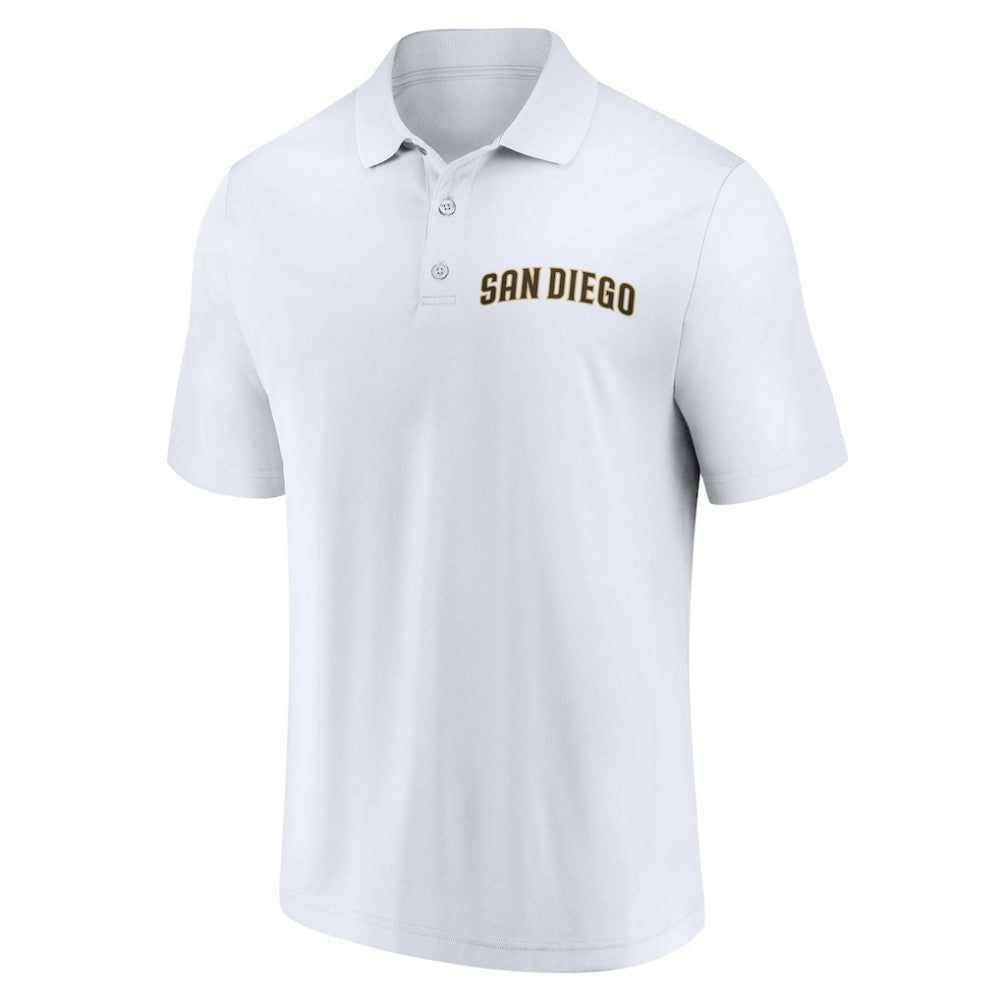 San Diego Padres Fanatics Two-Pack Logo Lockup Polo Set - Brown/White - Fanatics Online