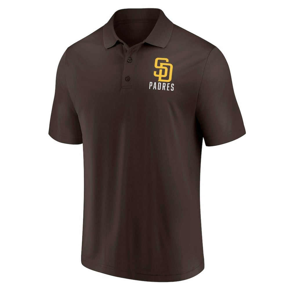San Diego Padres Fanatics Two-Pack Logo Lockup Polo Set - Brown/White - Fanatics Online