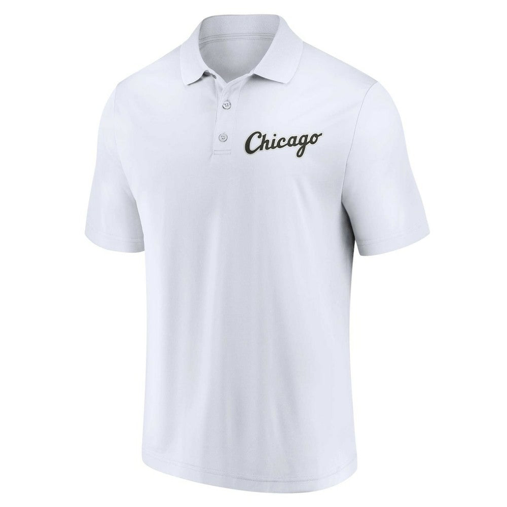 Chicago White Sox Fanatics Two-Pack Logo Lockup Polo Set - Black/White - Fanatics Discount
