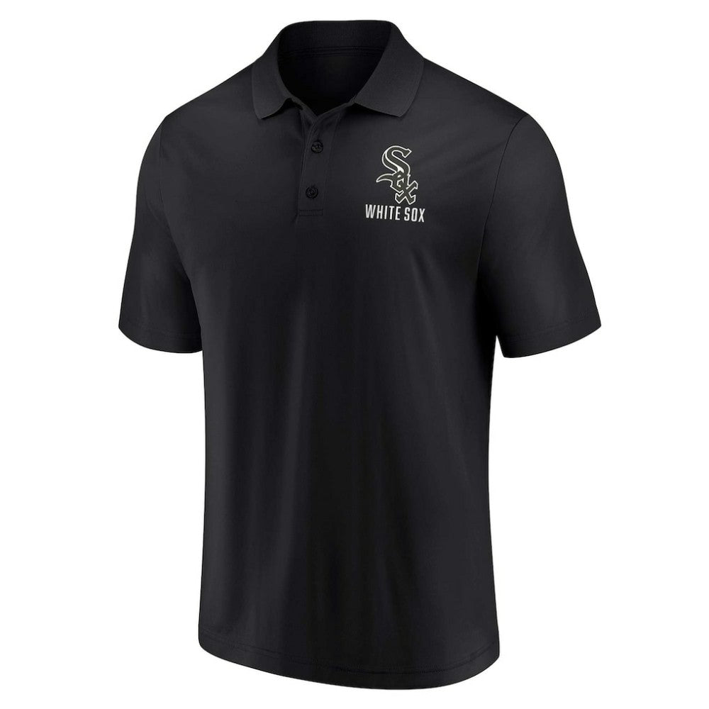 Chicago White Sox Fanatics Two-Pack Logo Lockup Polo Set - Black/White - Fanatics Discount