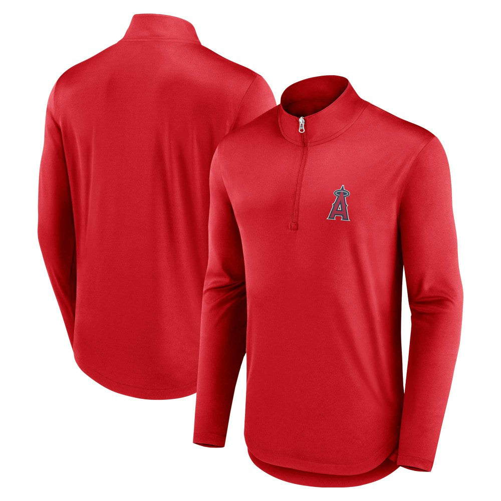 Los Angeles Angels Fanatics Quarterback Quarter-Zip Top - Red - Fanatics Sale
